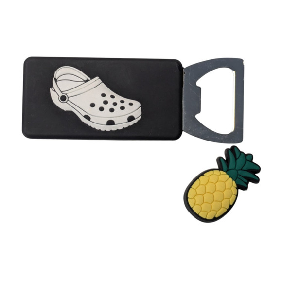 Crocs Bottle Opener and Pineapple Jibbitz Charm for Shoes Lot of 2 - Picture 1 of 5